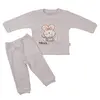 Mini Damla Pijama Takımı Mouse Gri Melanj
