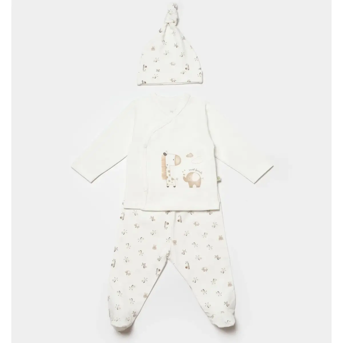 Bibaby Organik Külot 3lü Sweet Friends Ekru