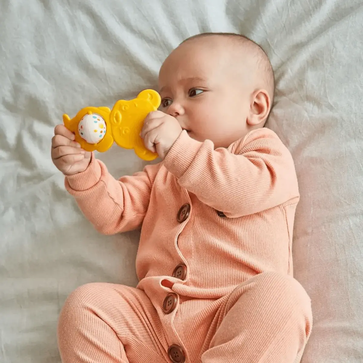 Let's Be Child Sevimli Ayıcık Diş Kaşıyıcı & Çıngırak