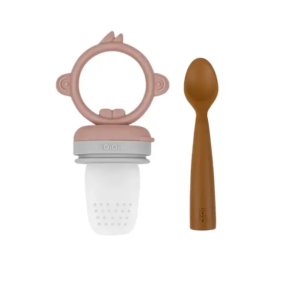 Oioi Püre Meyve Ve Sevze Alıştırıcı, Mama Kaşığı 2li Woody Brown