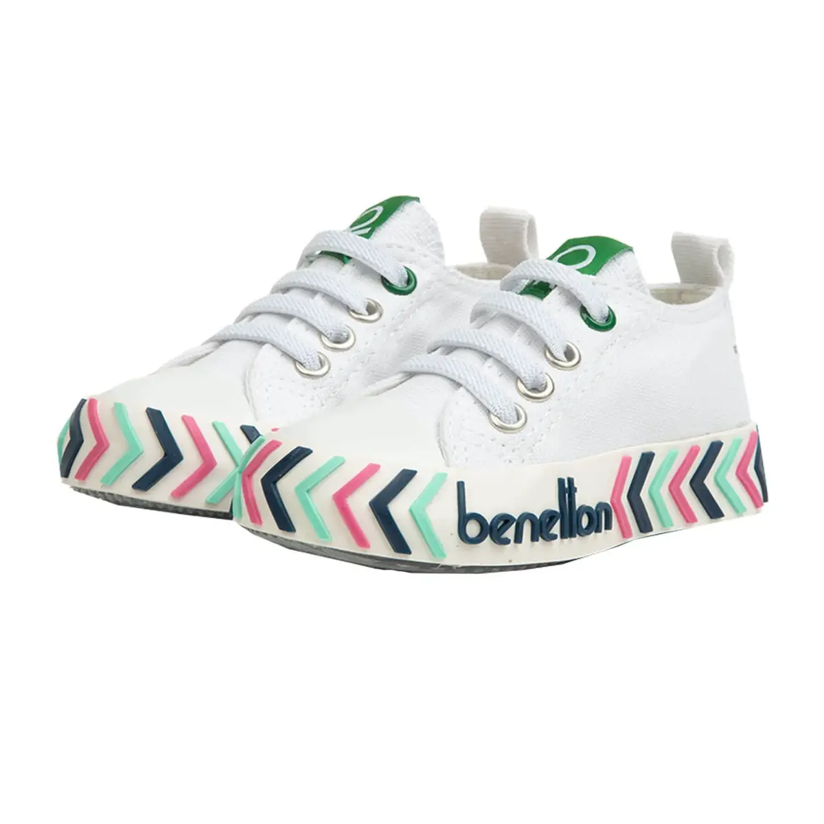 Benetton Ayakkabı Spor Beyaz - Yeşil Benetton Ayakkabı Spor Beyaz - Yeşil