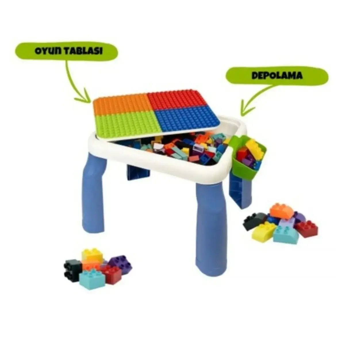 Büyük Sandalyeli Bi-Bloks Masası - Bloksuz