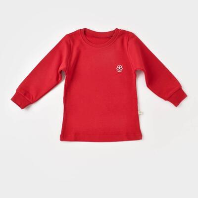 Bibaby Organik Sweatshirt A Little Basic Kırmızı