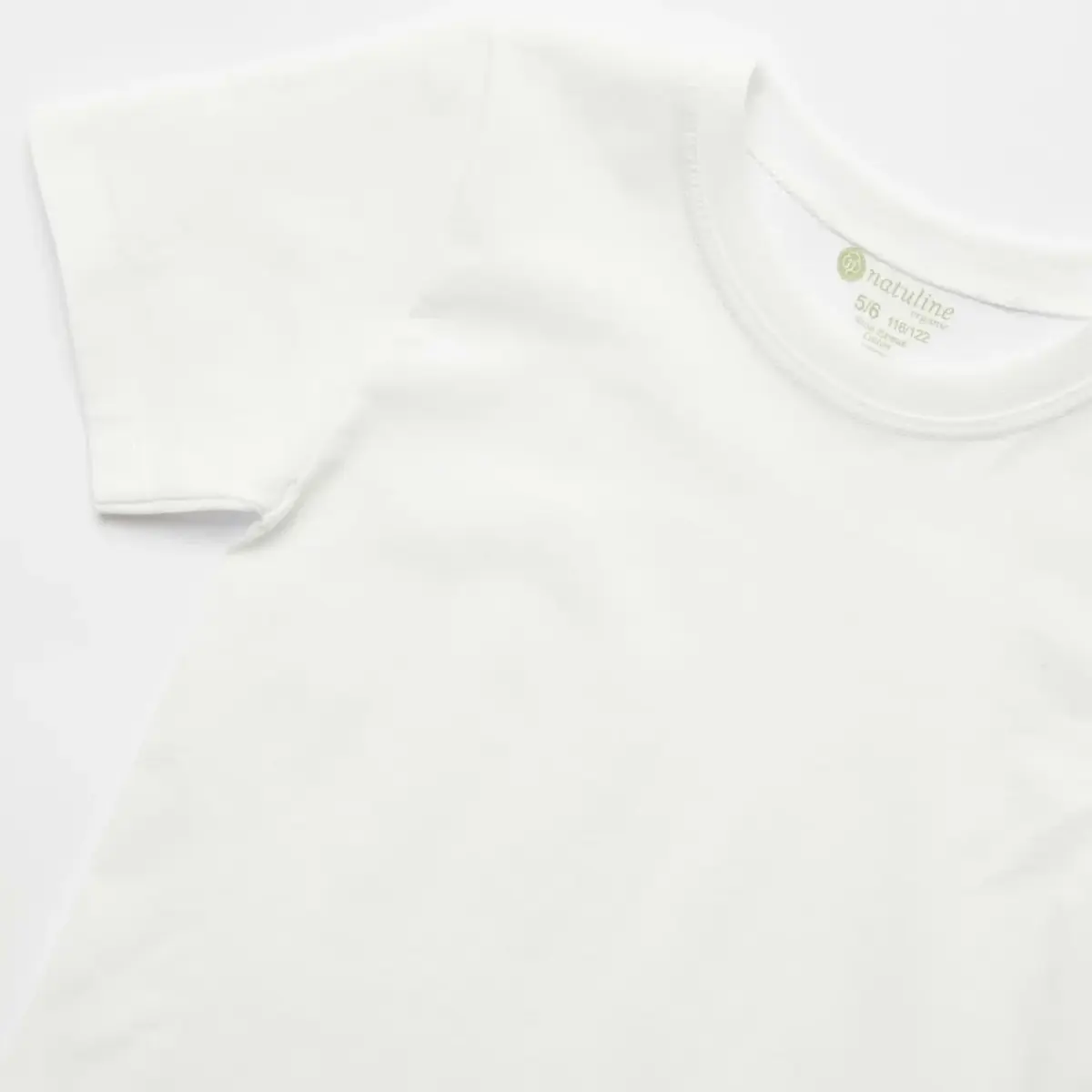 Natuline Organik T-Shirt Penye 2li Beyaz