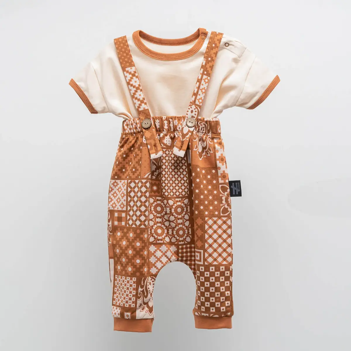 Moi Noi Salopet Desenli Tarçın