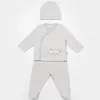 Bibaby Külot 3lü Canvas Flowers Boy Baby Gri