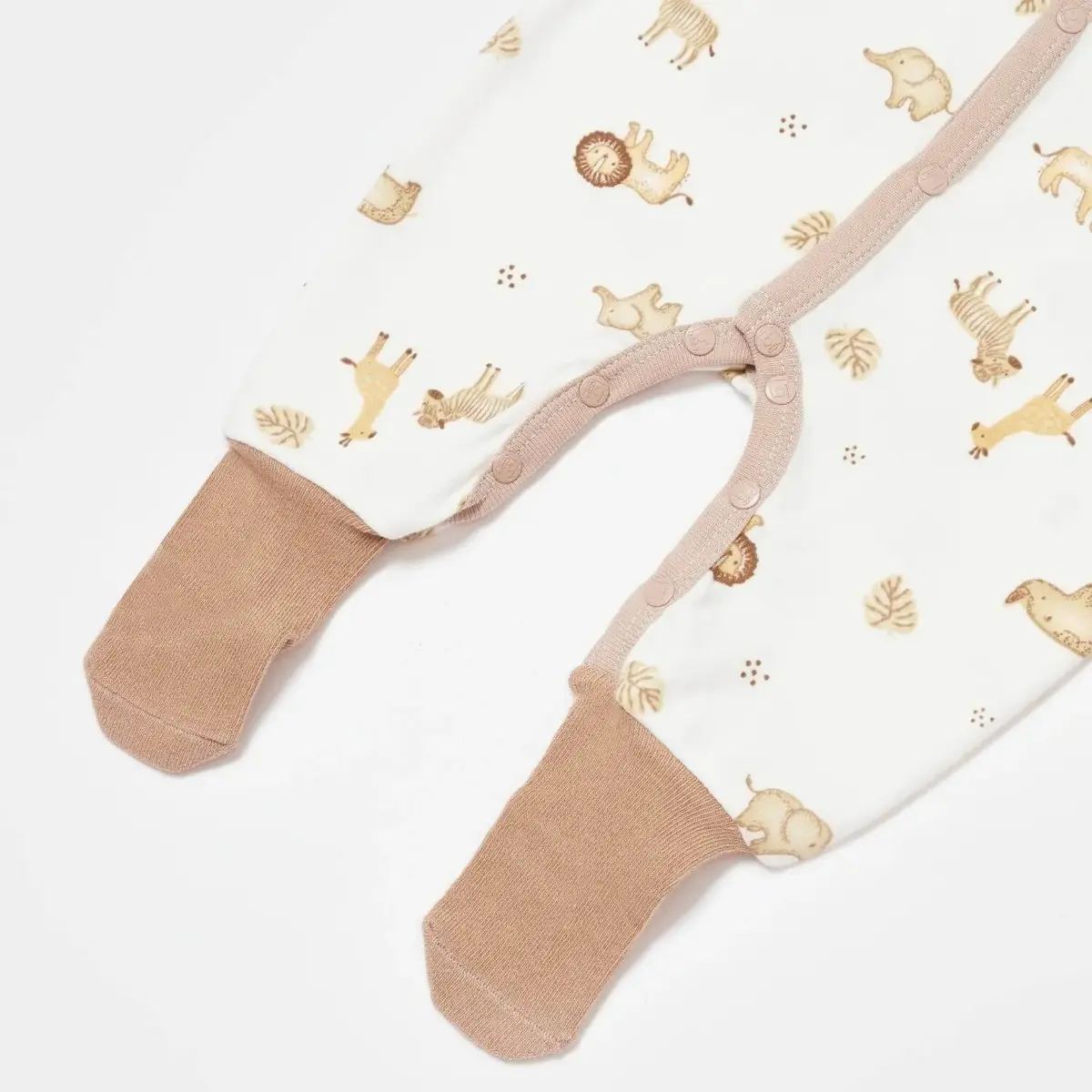 Bibaby Tulum Çoraptolon Animals Kingdom Ekru - Bej