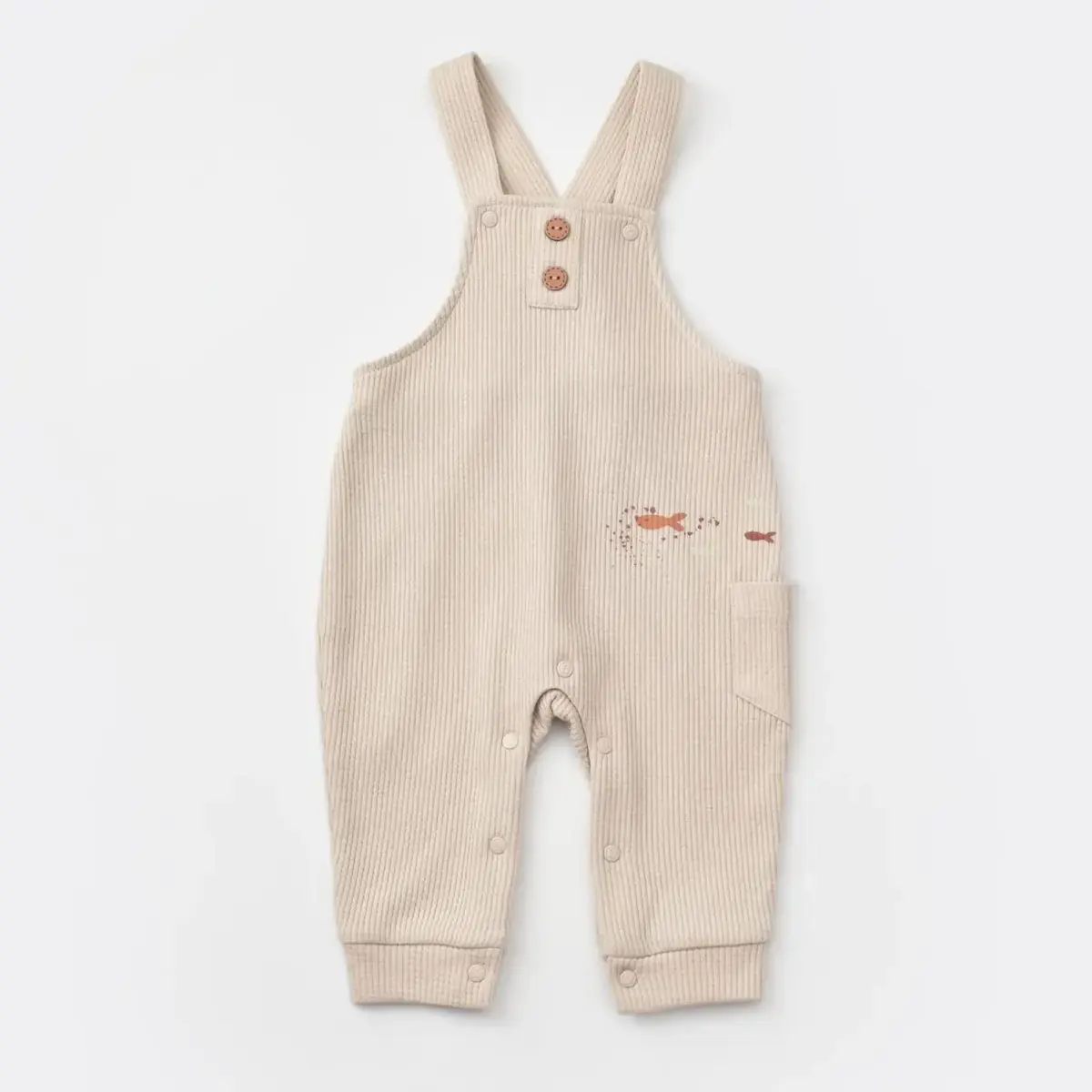 Bibaby Organik Salopet Tulum Magic Starfish Latte