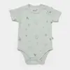 Bibaby Organik Body Kısa Kol Modal Happy Forest Bej - Mint