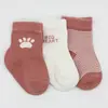 Bibaby Çorap Soket 3lü Bistyle Pati Penye Pudra