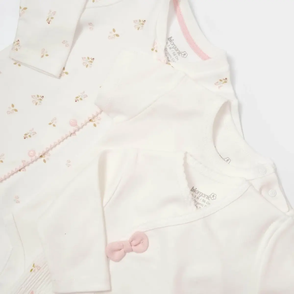 Bibaby Organik Hastane Çıkışı 10lu The Flowers Ekru - Pembe