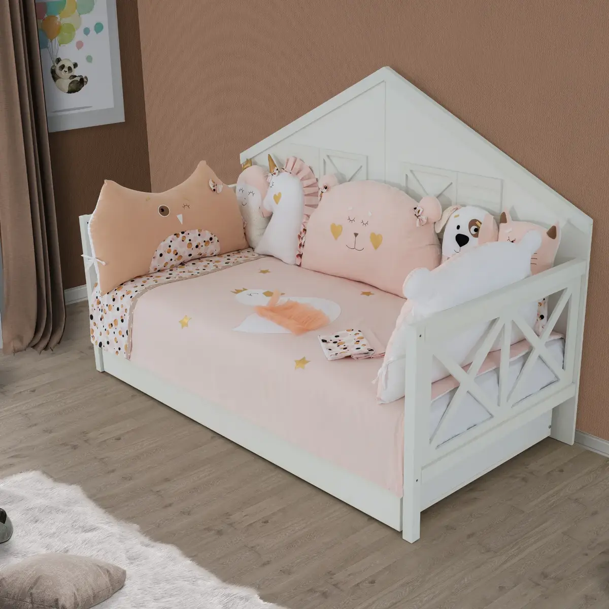 Pierre Cardin White Swan 75*130 Bebek Uyku Seti