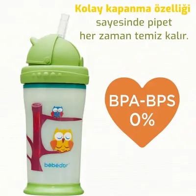 Bebedor Yalıtımlı Pipetli Alıştırma Bardağı 240 ml 