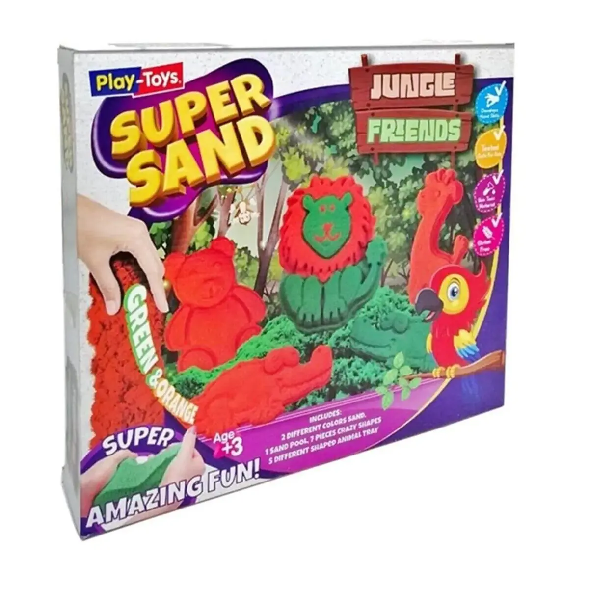 Play Toys Kinetik Kum Vahşi Hayvanların Dünyası Oyun Kumu 500gr