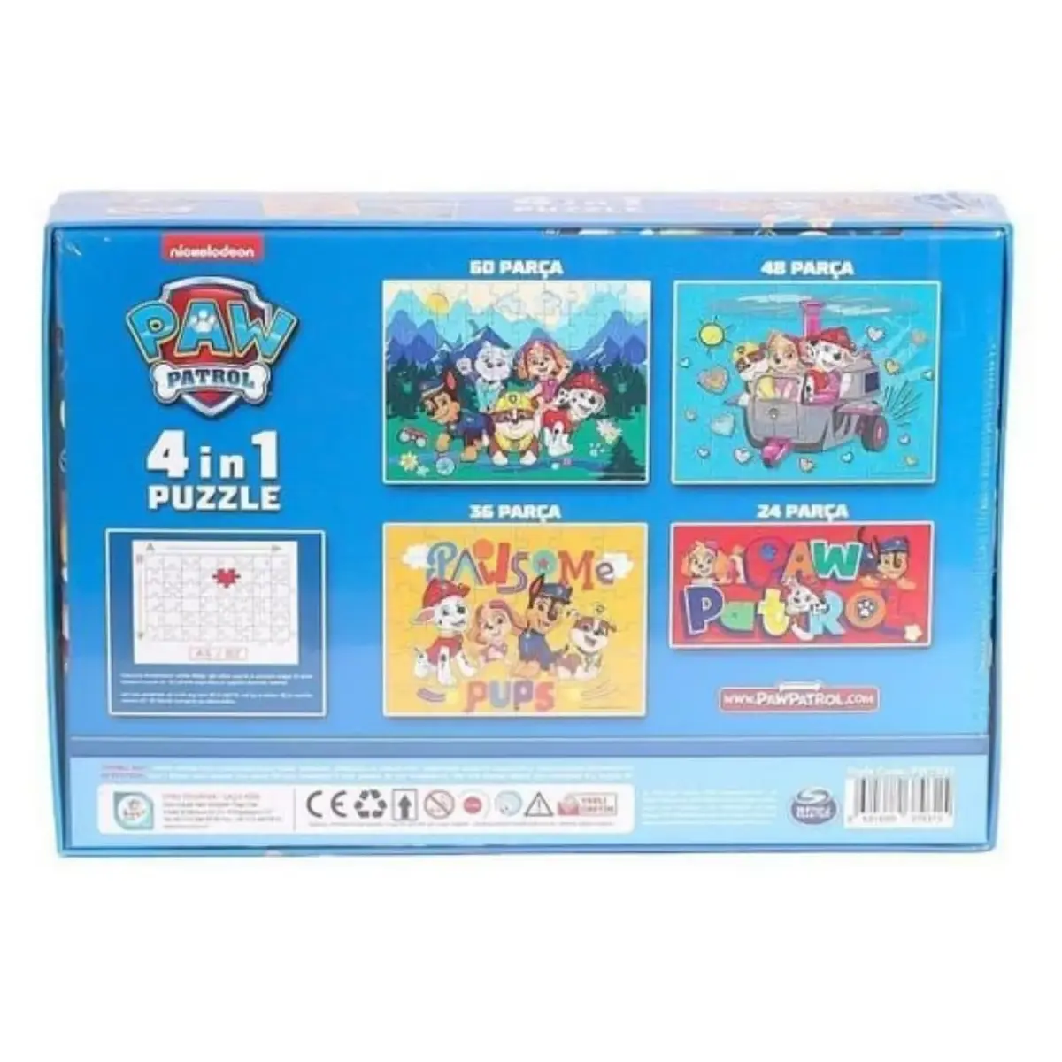 Paw Patrol 4In1 Puzzle 60 Parça