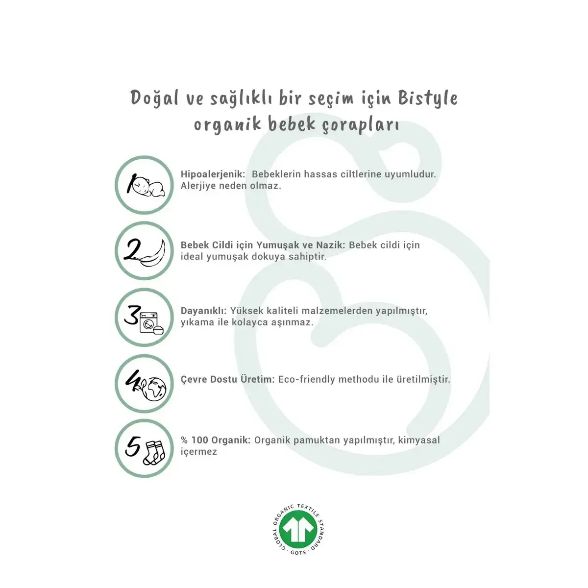 Bistyle Çorap Külotlu Kaymaz Penye Basic Beyaz