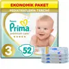Prima Premium Care Bebek Bezi 3 Beden Midi 6-10 Kg 52Li Ekonomik Bm Care Sensitive Islak Mendilli Av