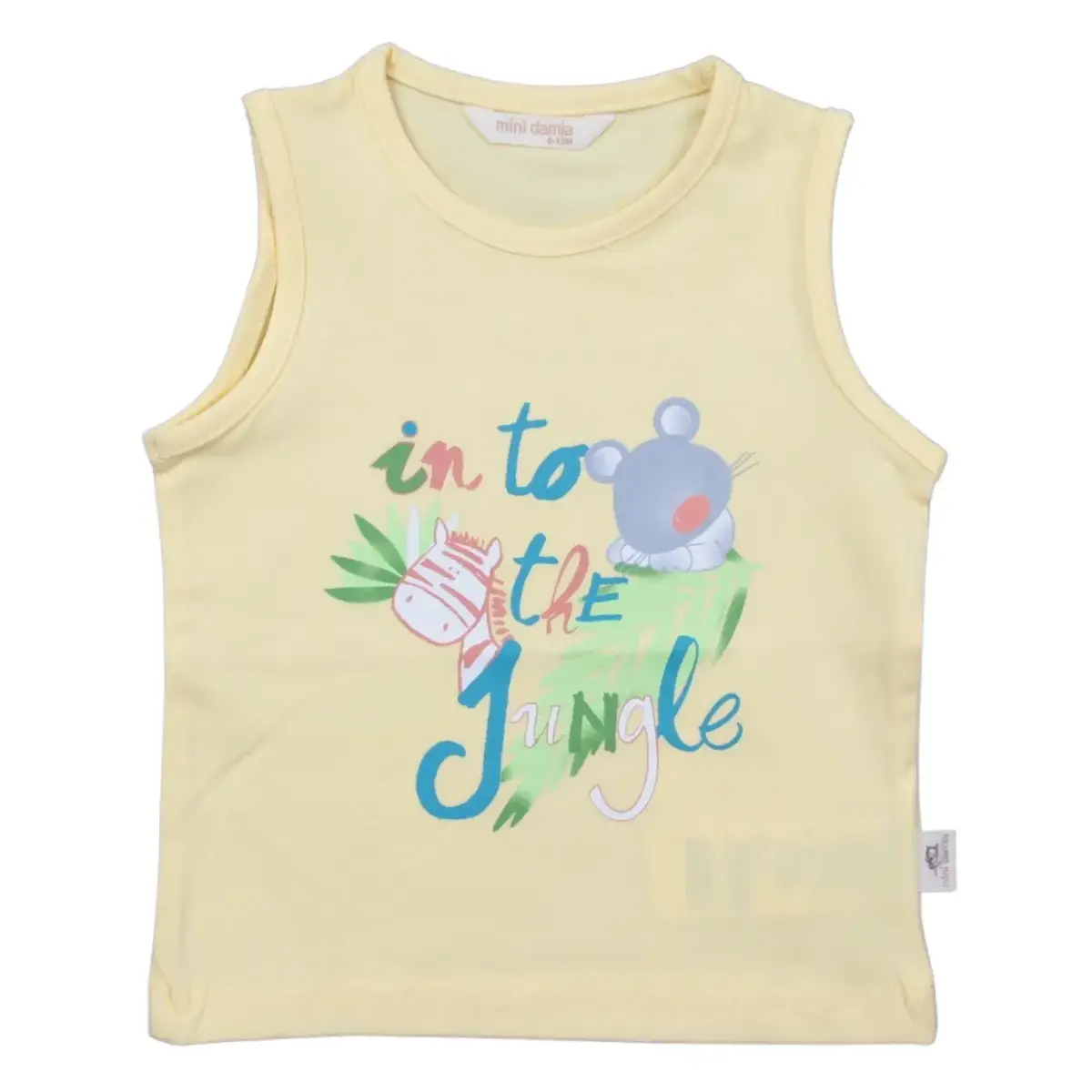 Mini Damla T-Shirt Kolsuz Jungle Sarı