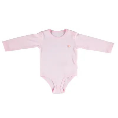 Bibaby Organik Body Uzun Kol Basic Pembe