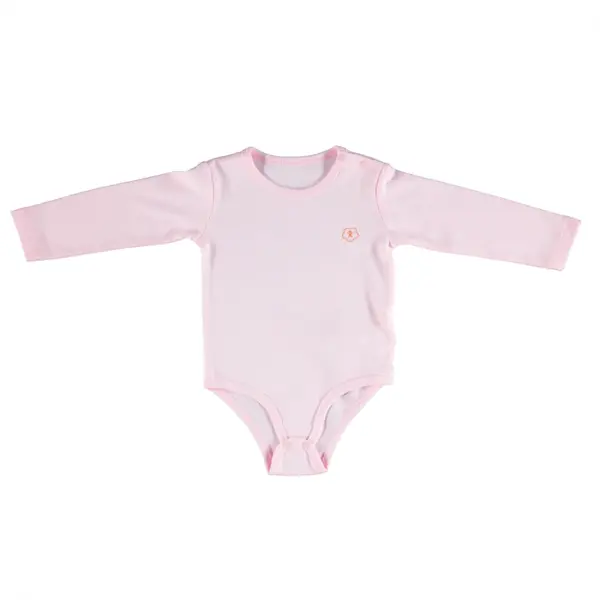 Bibaby Organik Body Uzun Kol Basic Pembe