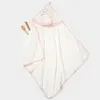 Bibaby Organik Havlu Örme The Flowers Ekru - Pembe