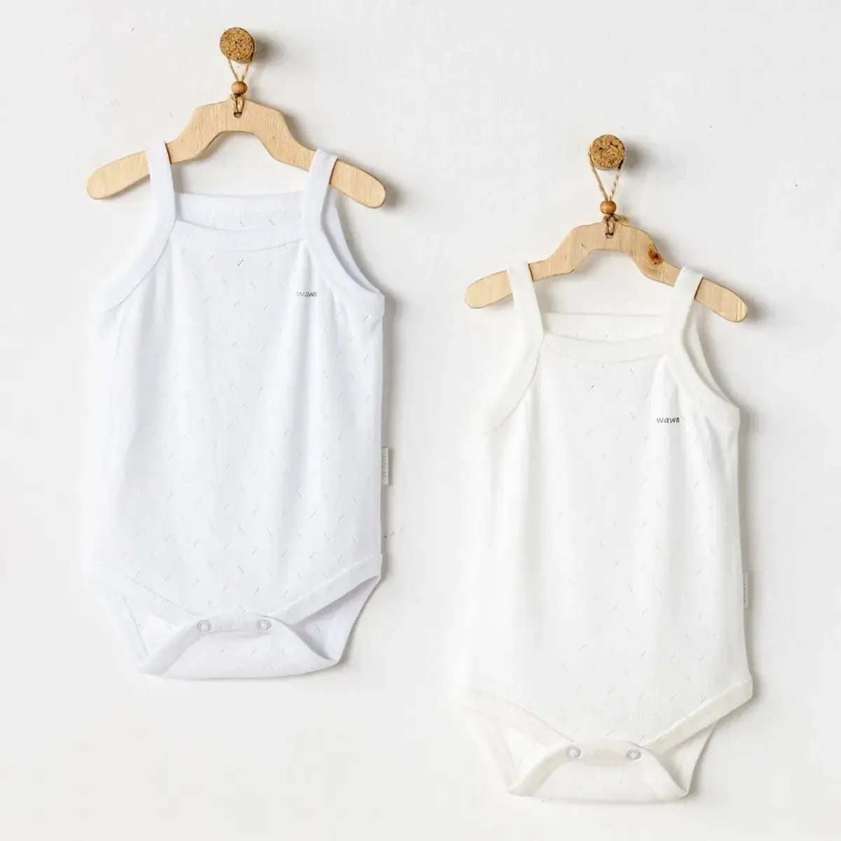 Andy Wawa Body İp Askılı 2li Jacquard Basic Ekru - Beyaz Andy Wawa Body İp Askılı 2li Jacquard Basic Ekru - Beyaz