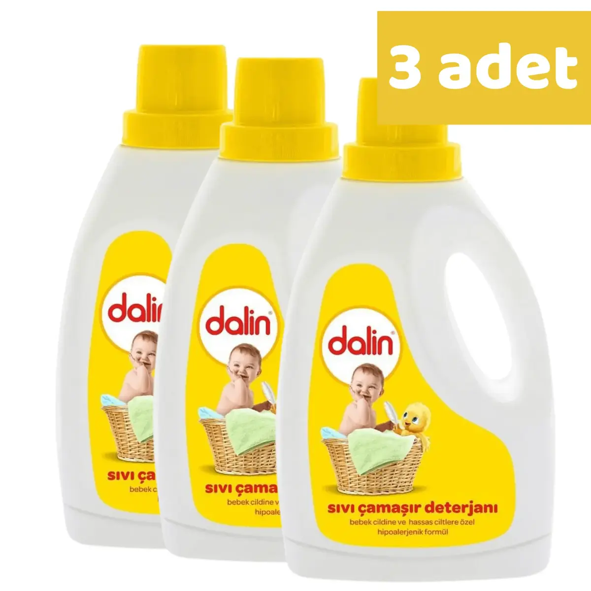 Dalin Sıvı Bebek Çamaşır Deterjanı 1500 ml x 3 Adet Dalin Sıvı Bebek Çamaşır Deterjanı 1500 ml x 3 Adet