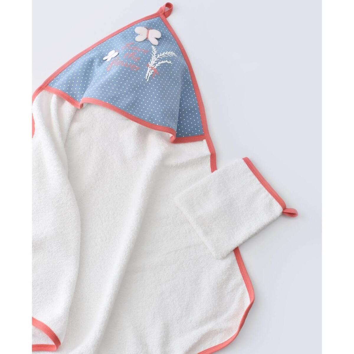 Bibaby Organik Bornoz Takımı Wild Flowers Coral