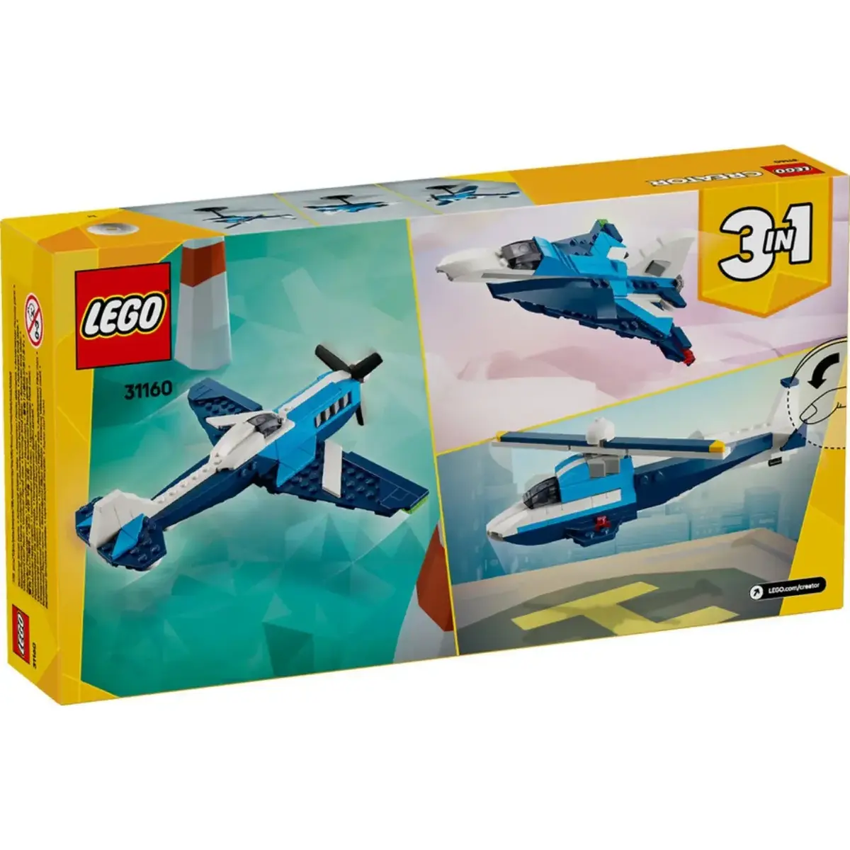 LEGO Creator 3’ü 1 Arada Uçak: Yarış Uçağı 31160