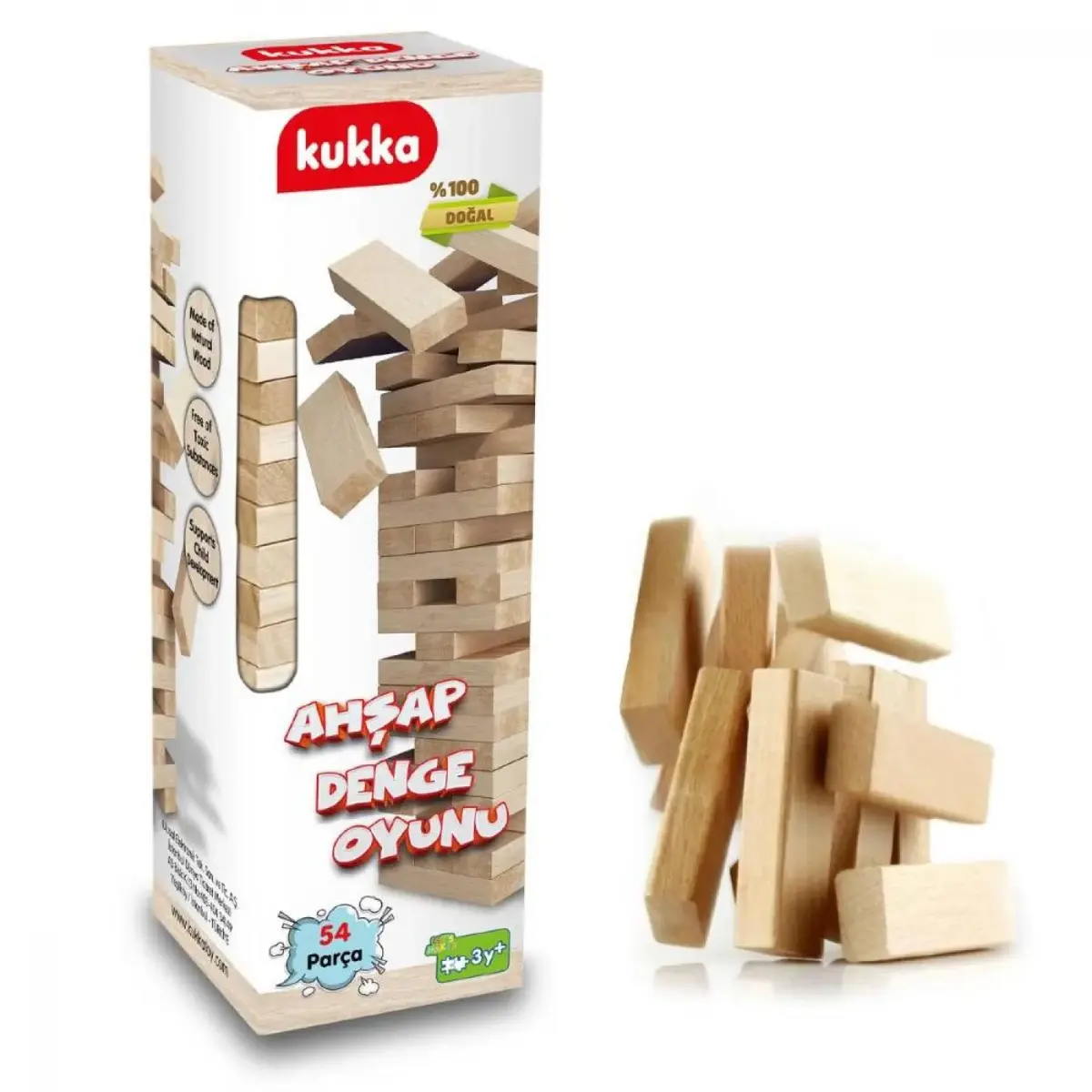 Kukka Ahşap Denge Oyunu 54 Parça