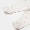 Bibaby Organik Pantolon Patikli Waffle Deer And Bird Ekru - Gül