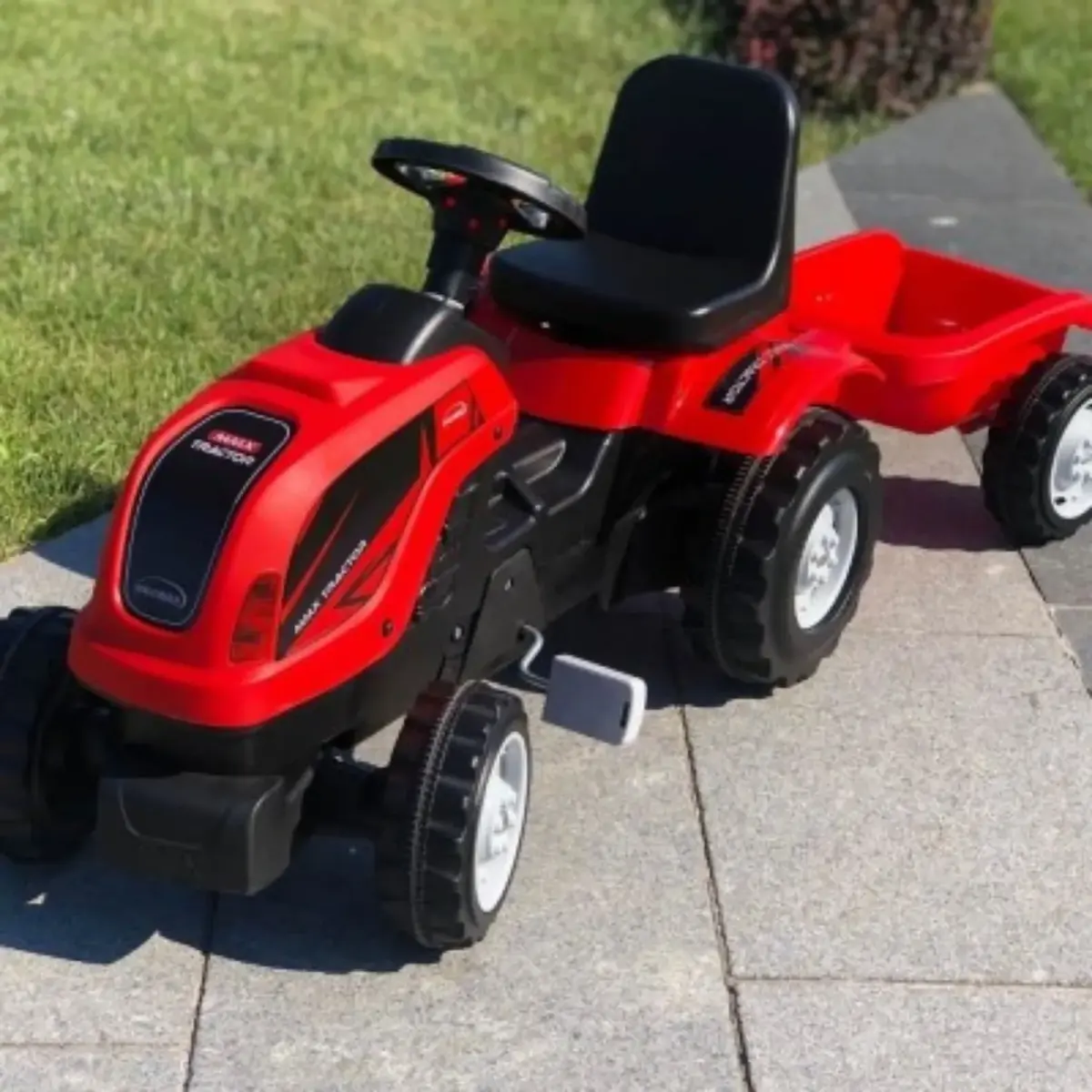 Micromax Pedallı Römorklu Traktör Kırmızı