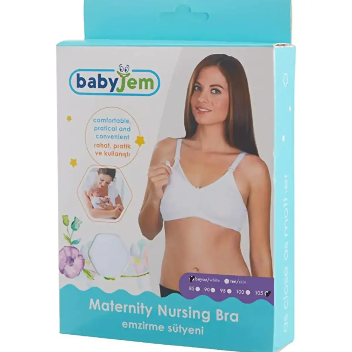 Babyjem Emzirme Sütyeni 85 Beden Beyaz