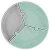 OiOi Puzzle Bebek Tabağı 6+ Ay River Green -  Powder Grey