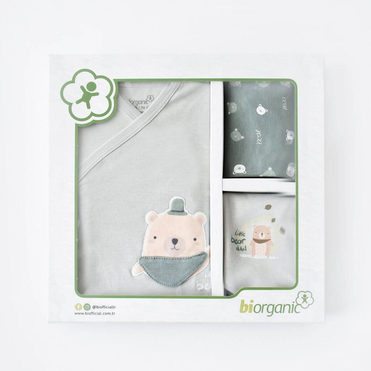 Bibaby Organik Hastane Çıkışı 5li Hug Me Bear Yeşil