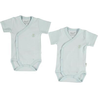 Bibaby Organik Body Kruvaze Basic Nature Mavi