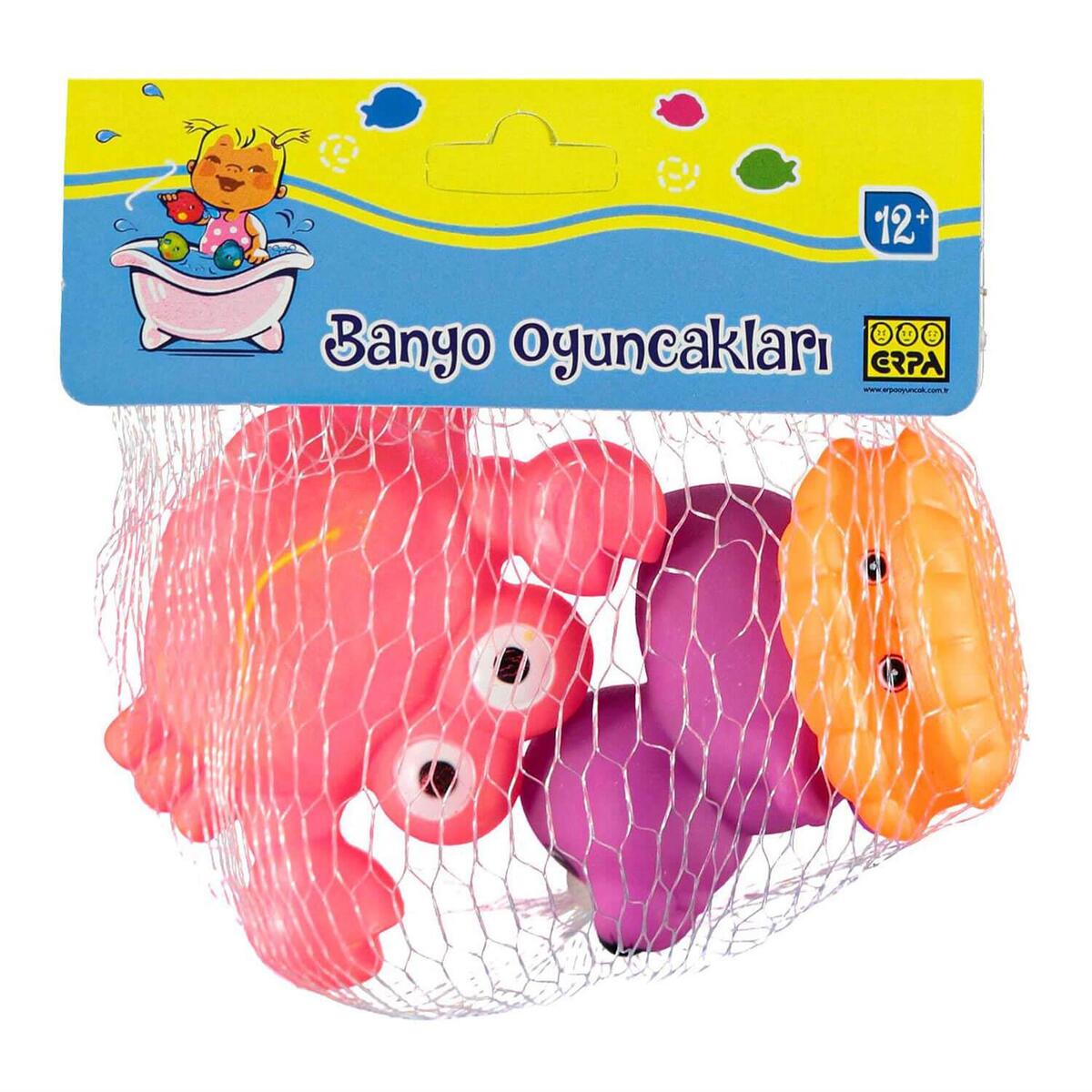 Filede 3'lü Banyo Oyuncağı Kabuklu Deniz Hayvanları Seti