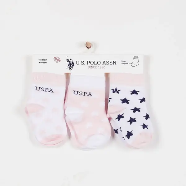 U.S Polo Çorap Soket Açık Pembe