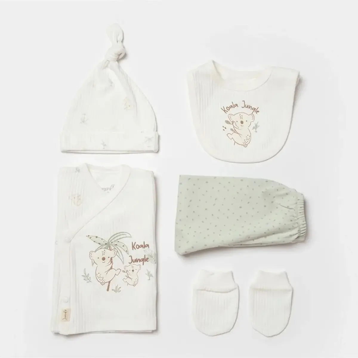 Bibaby Organik Hastane Çıkışı 5li Koala Jungle Mint