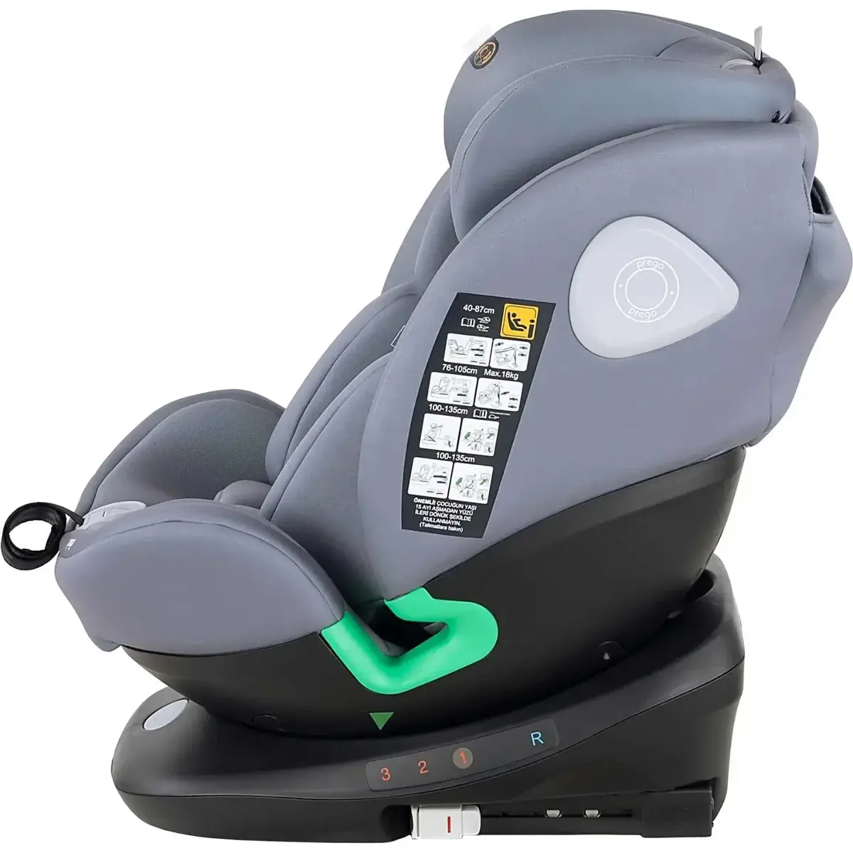 Prego Q9004 Tronfix I-Size Oto Koltuğu 0-36 Kg Gri