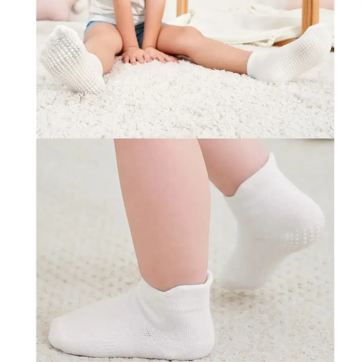 Bibaby Çorap Sneakers Bistyle 6lı Kaymaz Penye Toprak