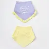 Bibaby Organik Fular Önlük 2li Love You Baby Yellow Lavender