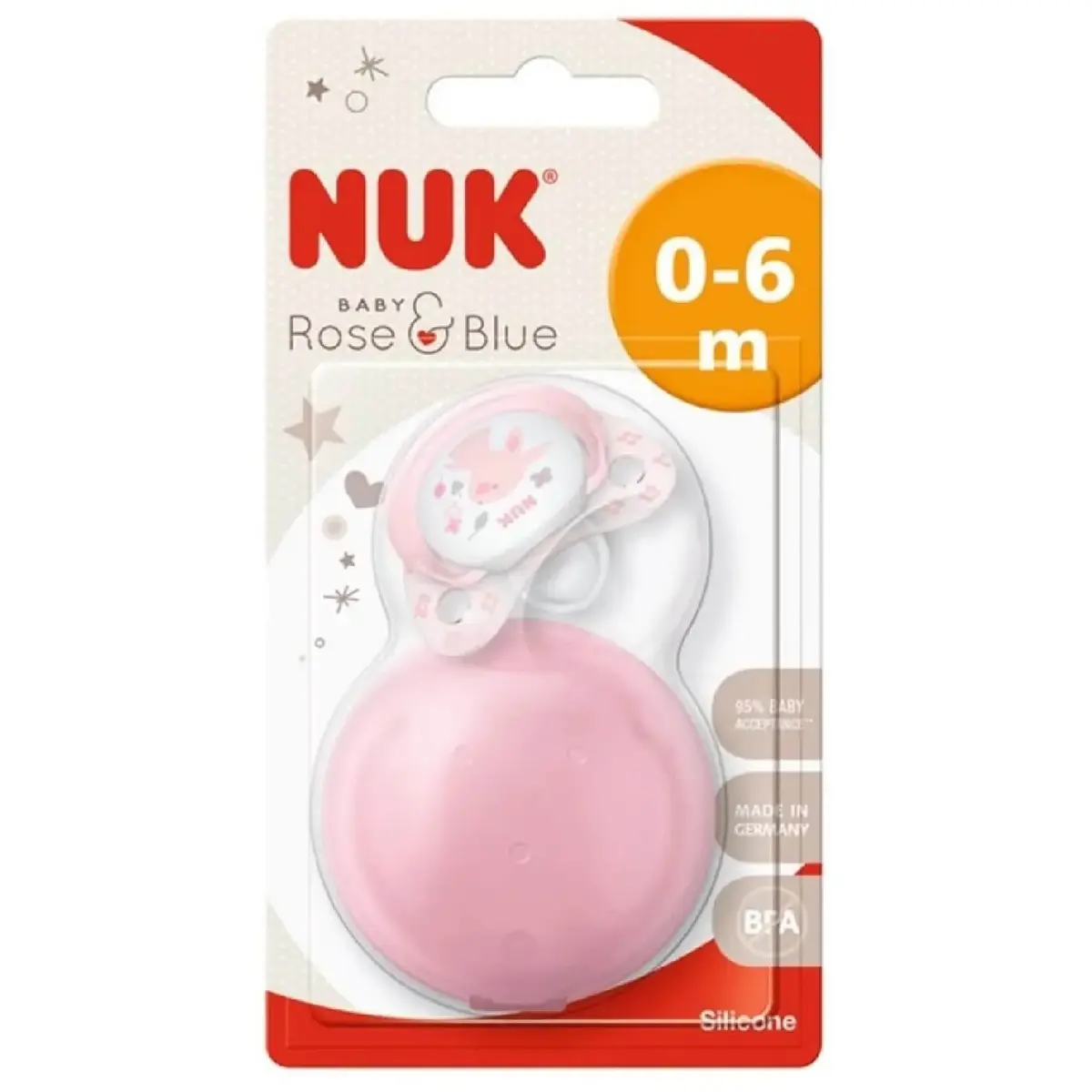 Nuk Baby Rose Saklama Kutulu Silikon Uyku Emziği 0+ Ay