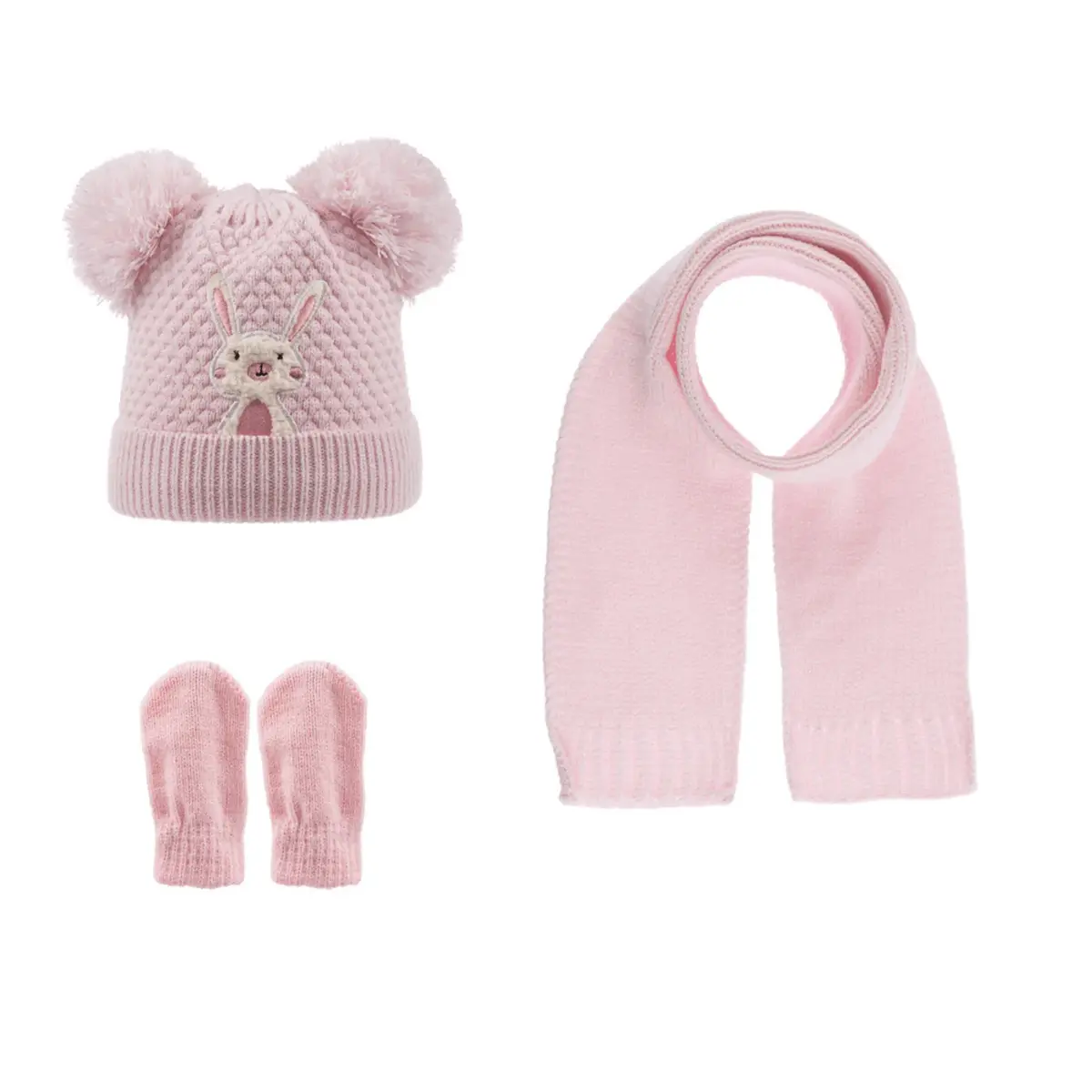 Kitti Atkı Bere Eldiven Takım Açık Pembe Kitti Atkı Bere Eldiven Takım Açık Pembe