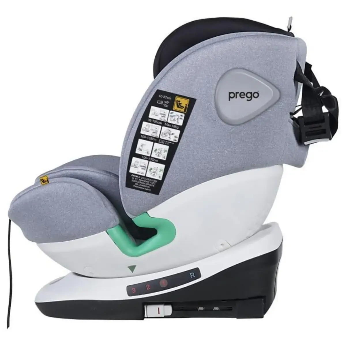 Prego Q9000 Cosmofıx I-Size Oto Koltuğu 0-36 Kg Gri