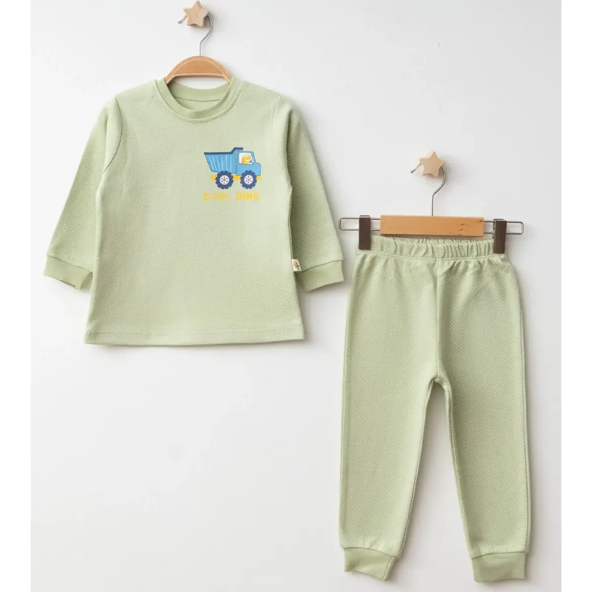 Mini Damla Pijama Takımı Penye Matweis Emprime Kamyon Baskılı Yeşil Mini Damla Pijama Takımı Penye Matweis Emprime Kamyon Baskılı Yeşil