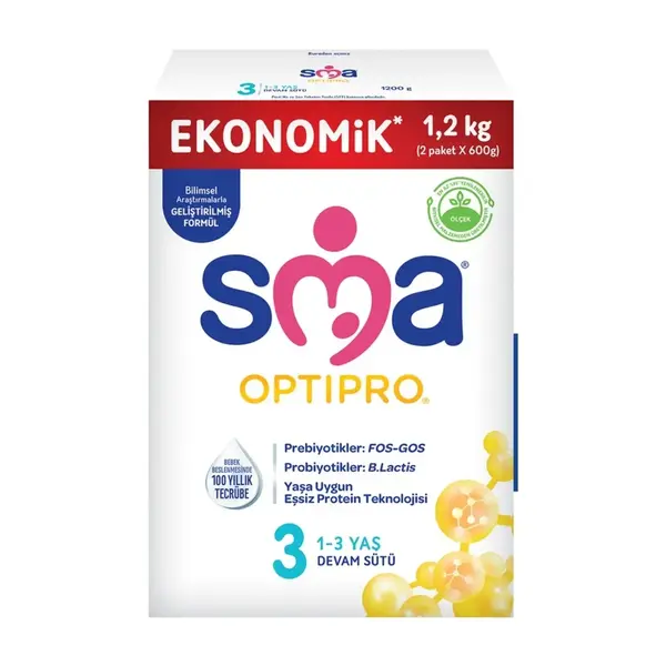 Sma OptiPro Probiyotik 3 Devam Sütü 1200 gr 1-3 Yaş