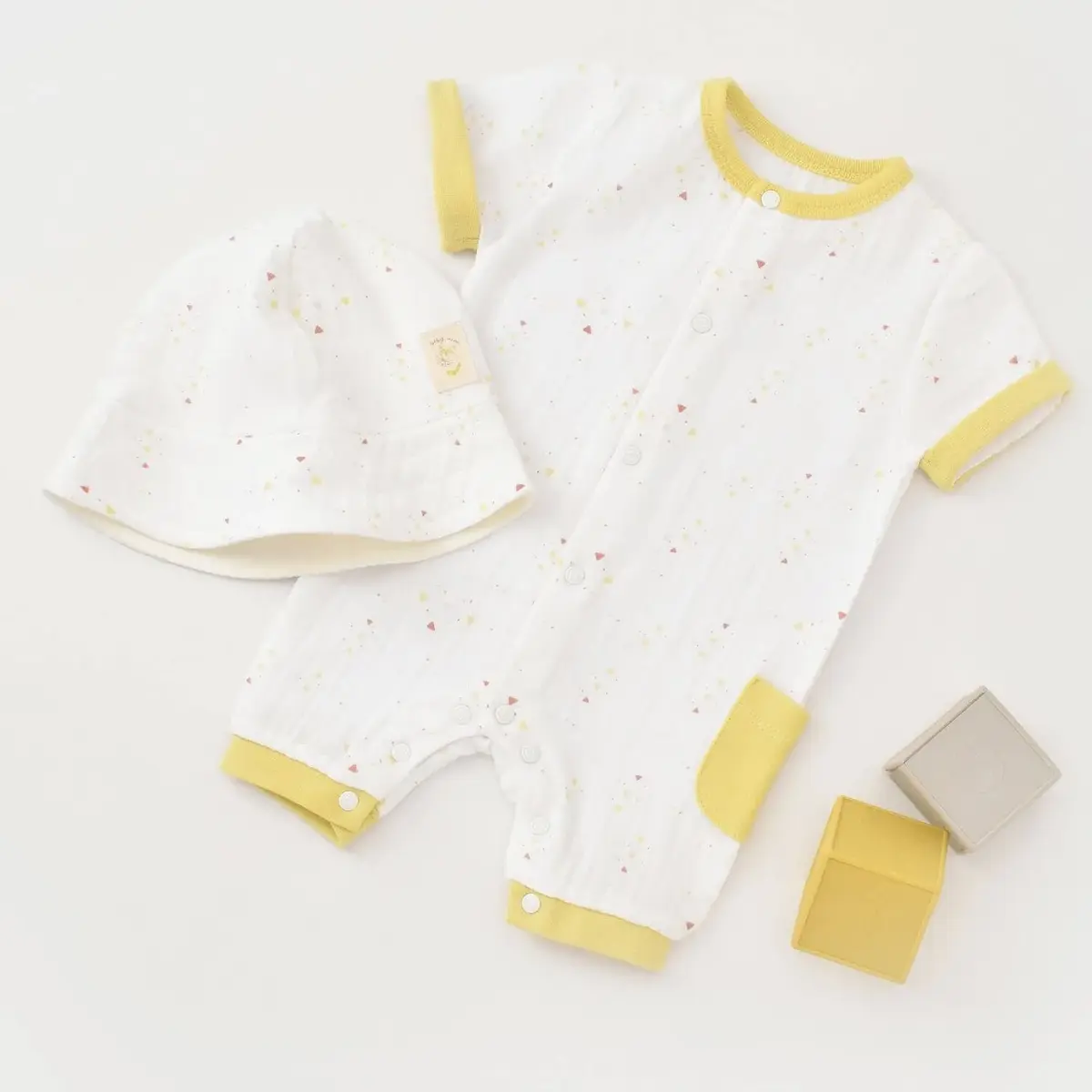 Bibaby Organik Tulum Şortlu Baby Racoon Vanilla Ice