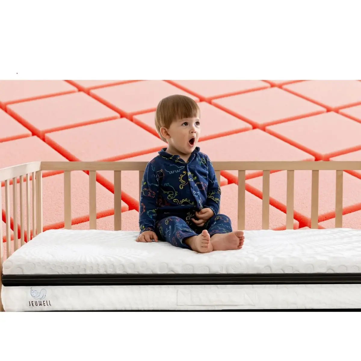 Jeuwell 3D Alezli Sünger Yatak 70x130 Cm