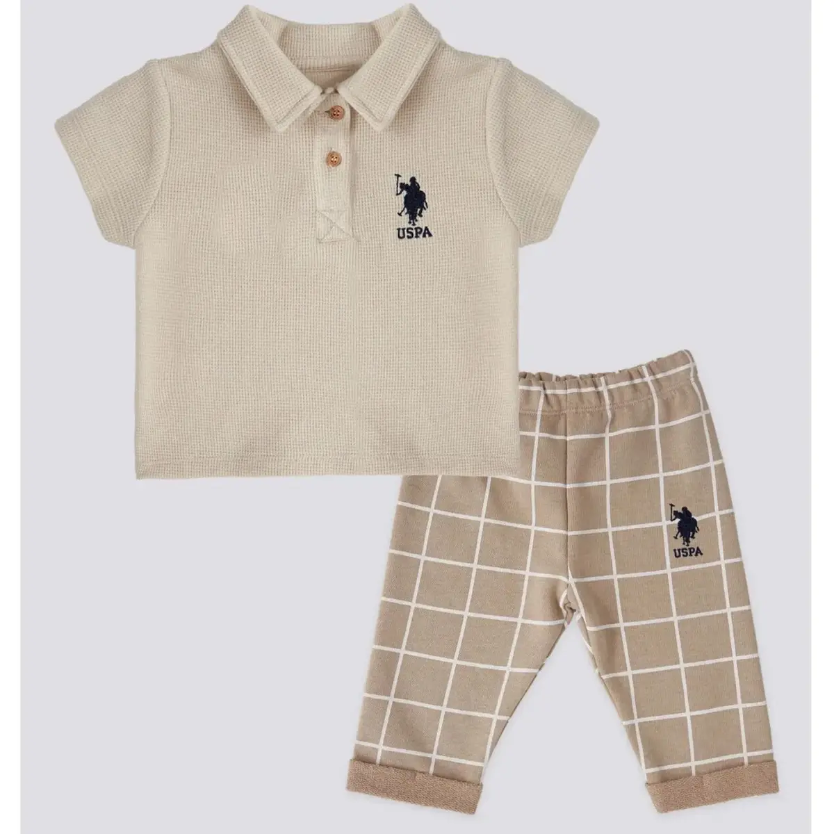 U.S. Polo 2li Takım T-Shirt Krem